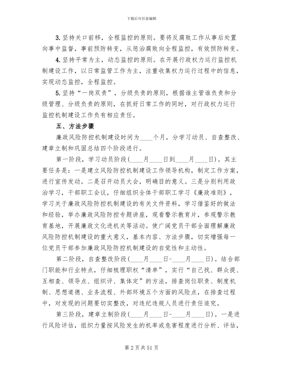 廉政风险防控机制实施方案_第2页