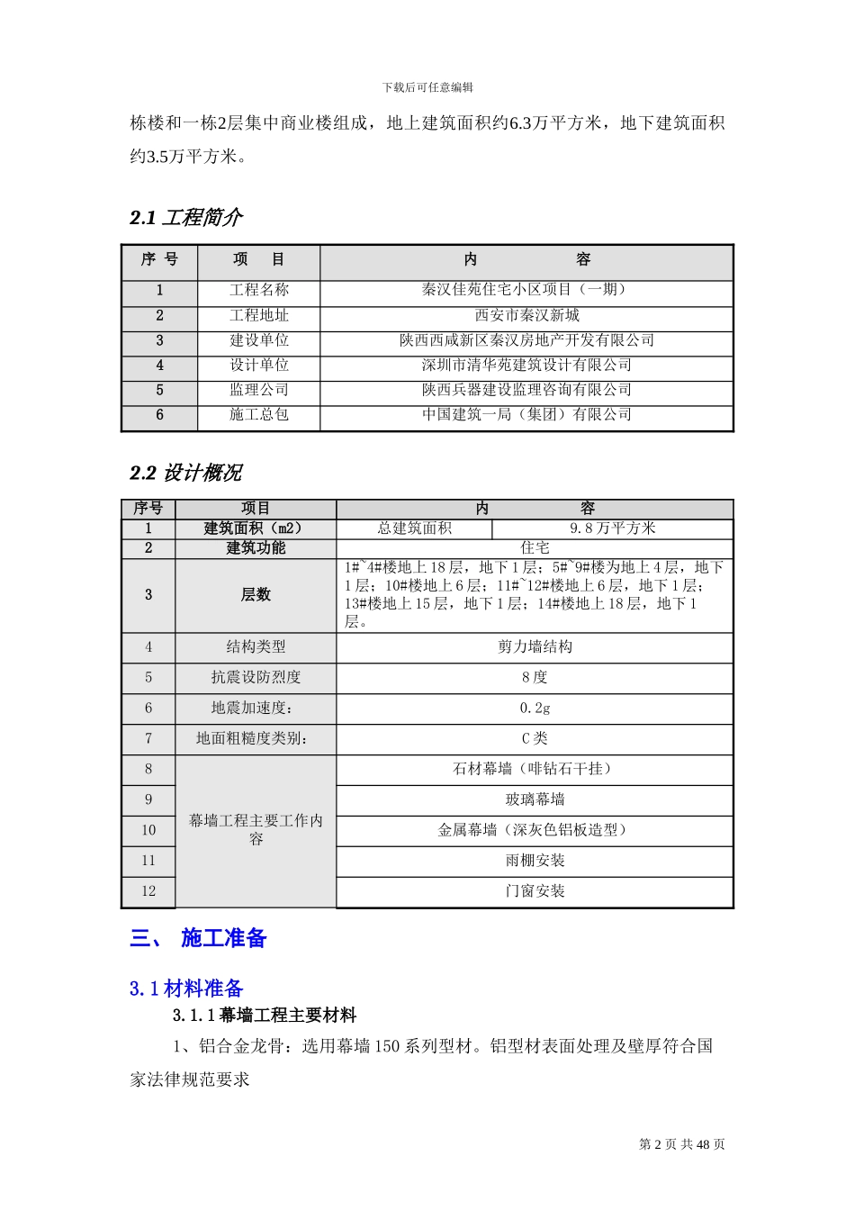 建筑工程外装饰幕墙施工方案_第3页