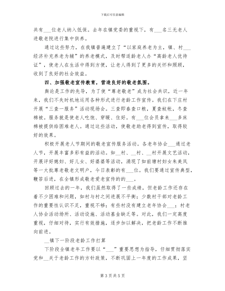 我镇2024年度老龄工作总结._第3页