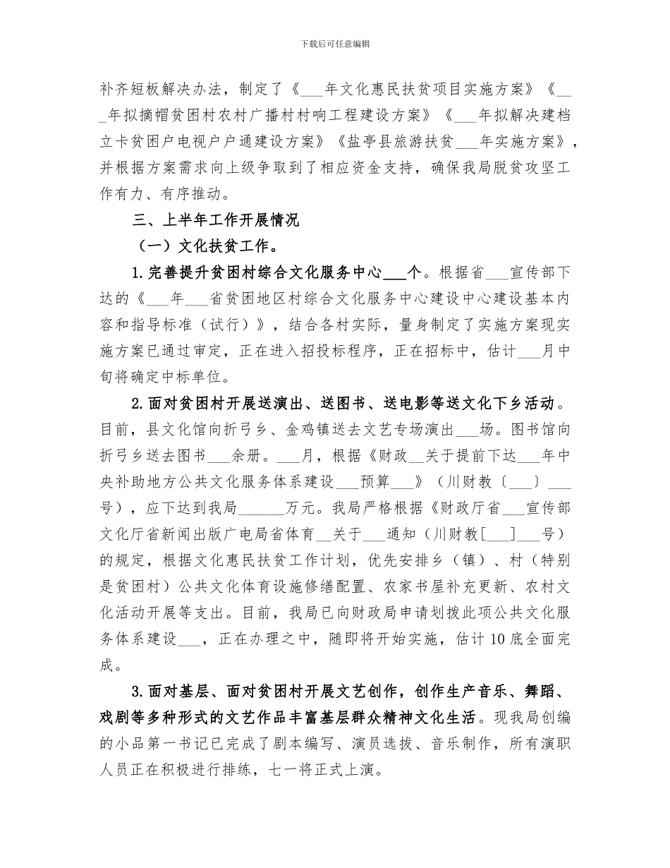 文广新旅局2024年上半年脱贫攻坚工作总结_第3页