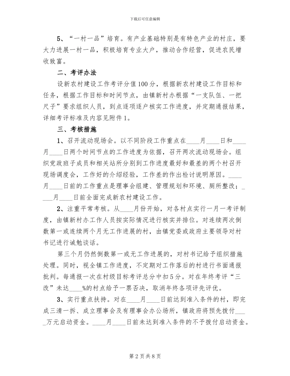 新农村建设工作考评方案_第2页