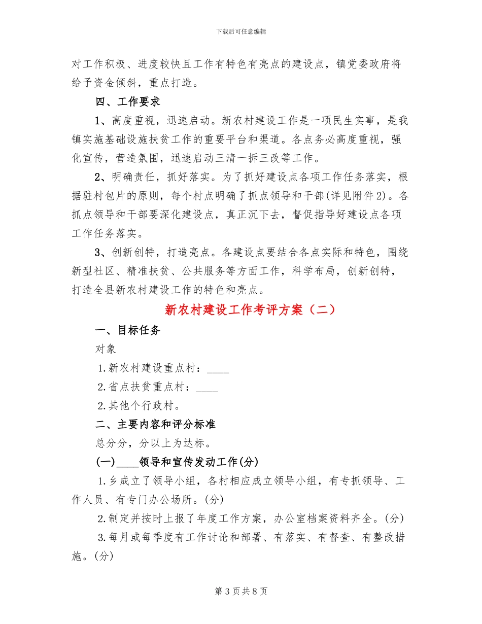 新农村建设工作考评方案_第3页