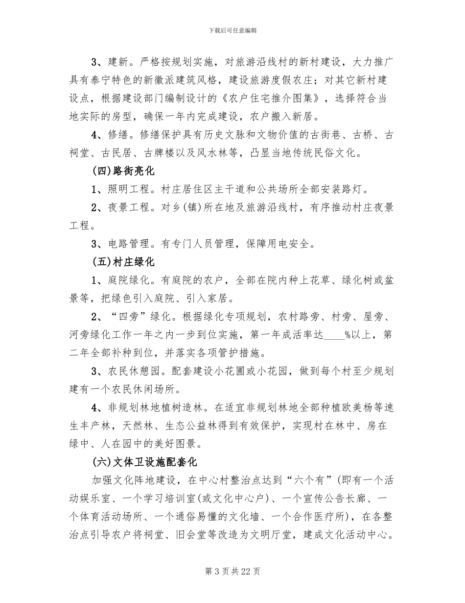 新农村建设风貌整治实施方案范本_第3页