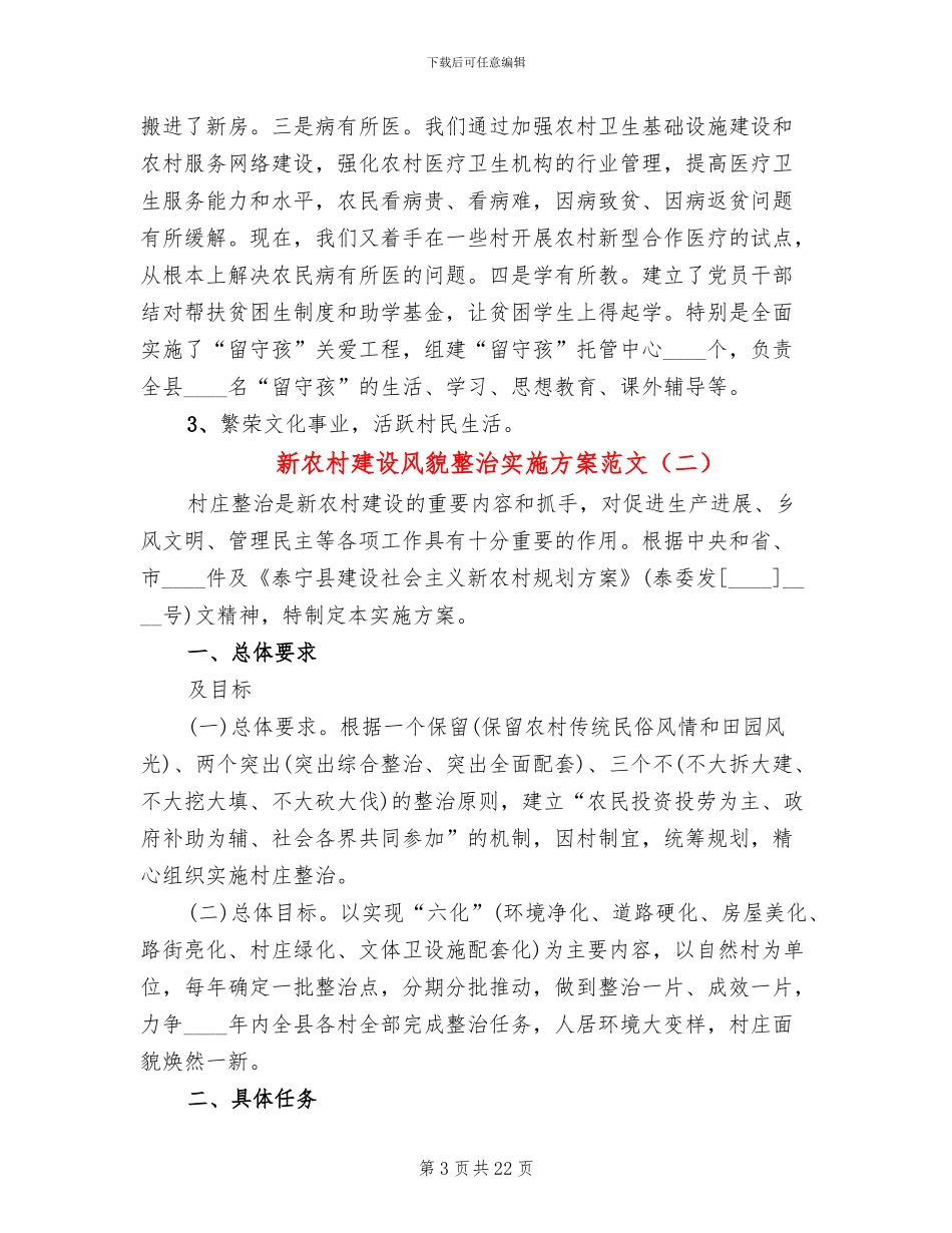 新农村建设风貌整治实施方案范文_第3页