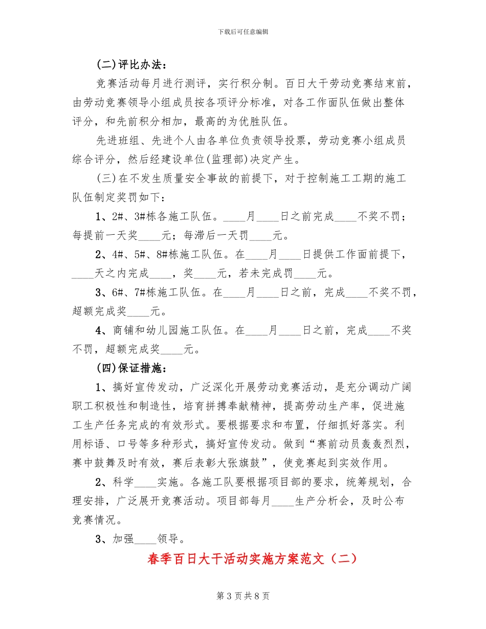 春季百日大干活动实施方案范文_第3页