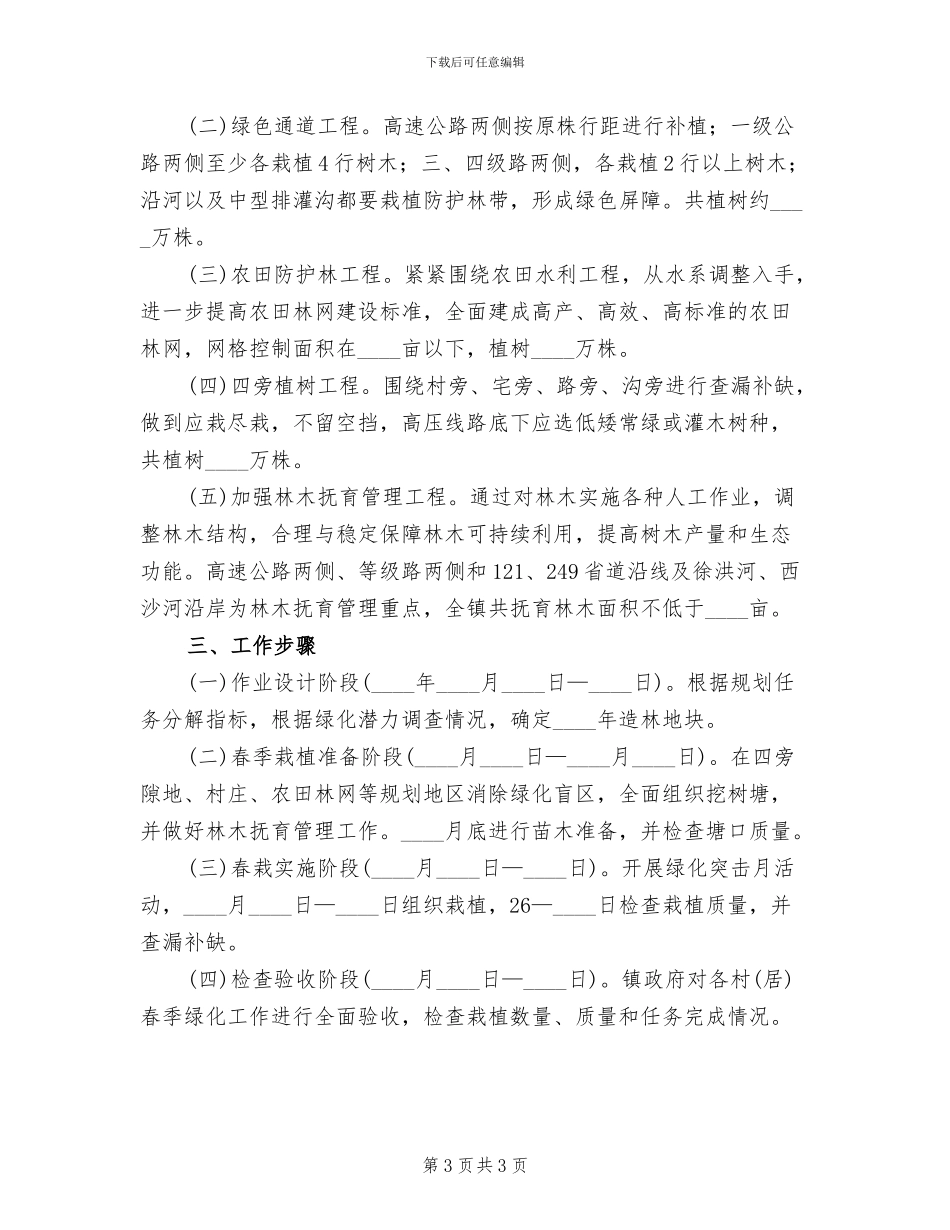 春季绿化造林实施方案_第3页