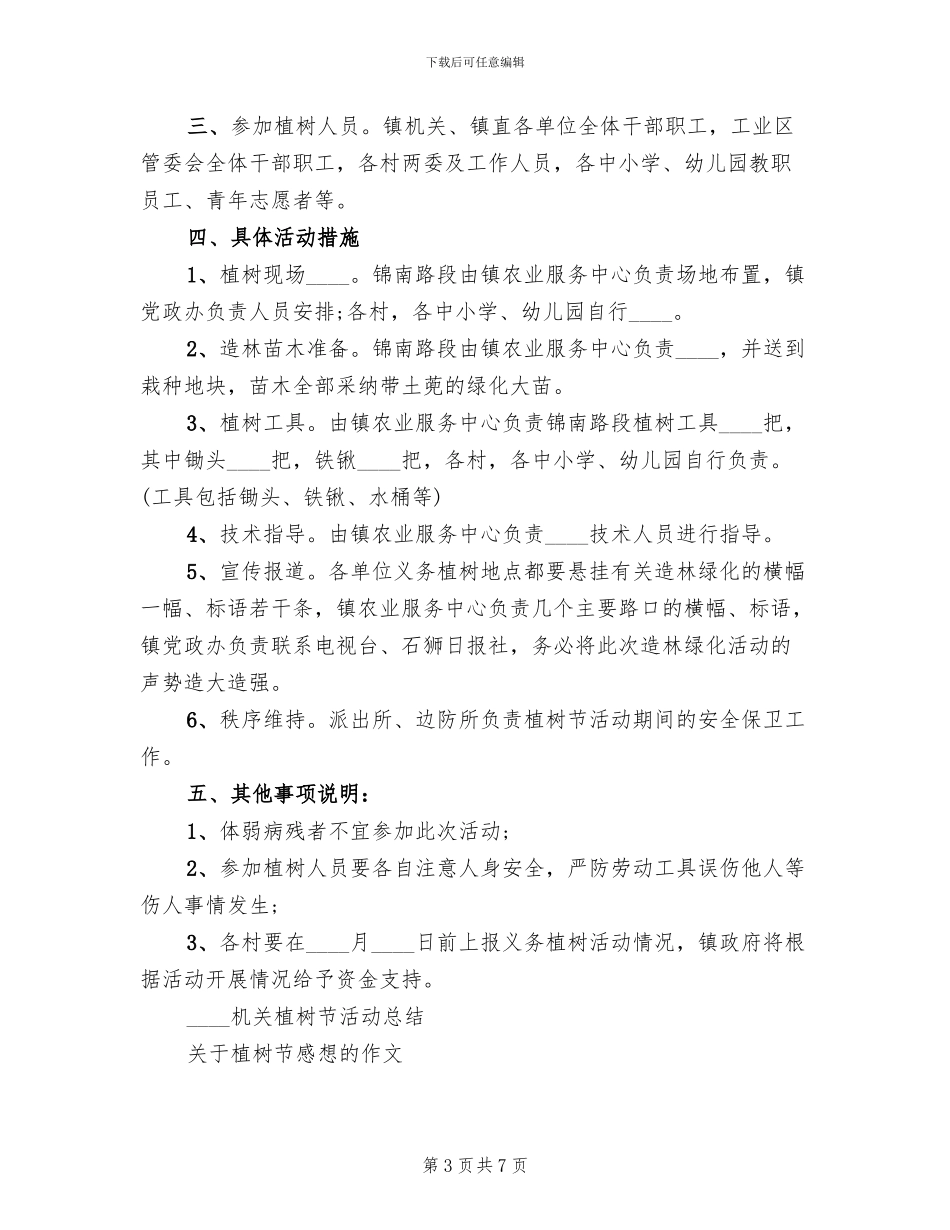 机关植树节活动方案范文_第3页