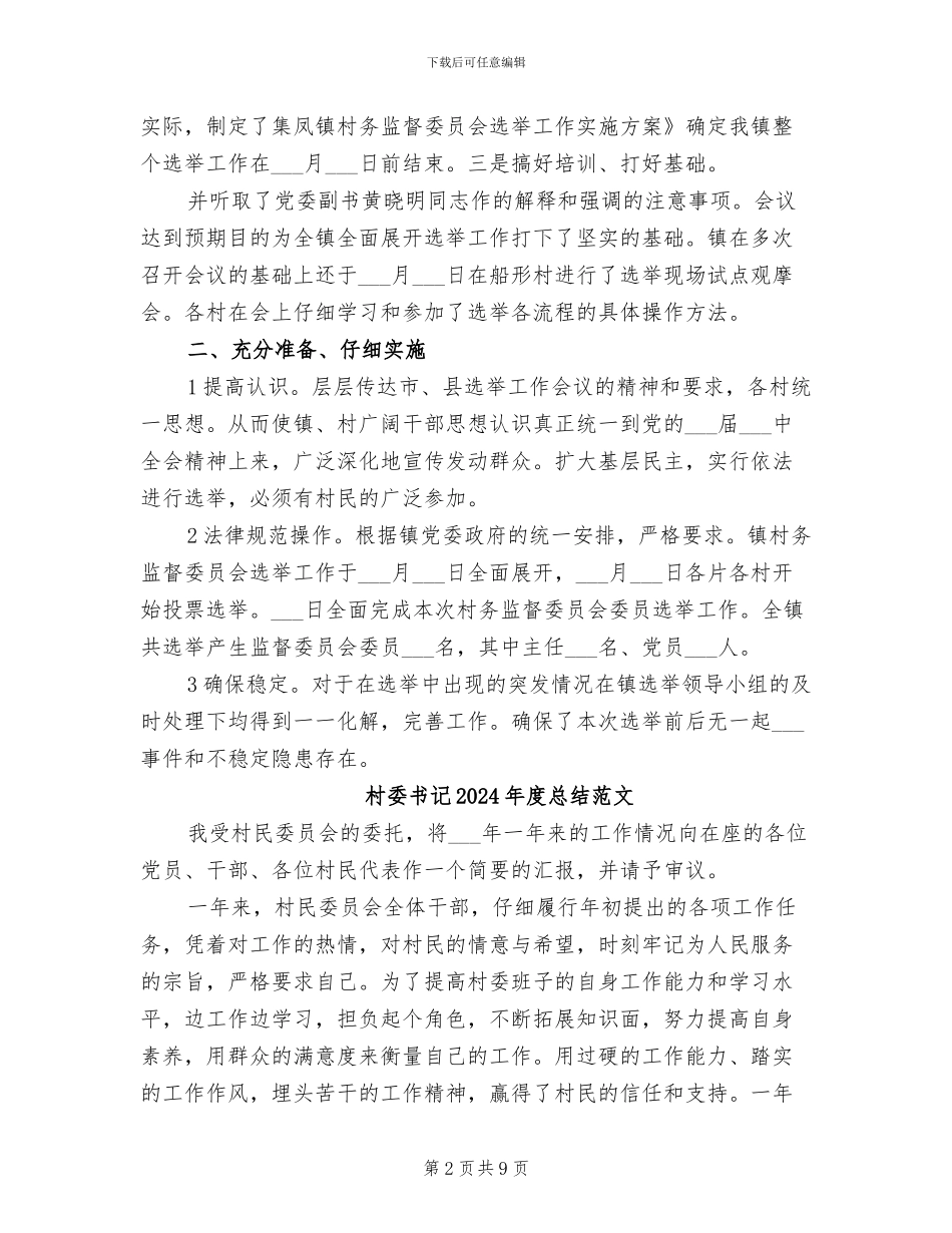 村委书记2024年度总结_第2页