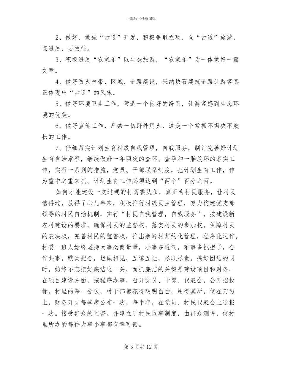 村委书记2024年度总结范文_第3页