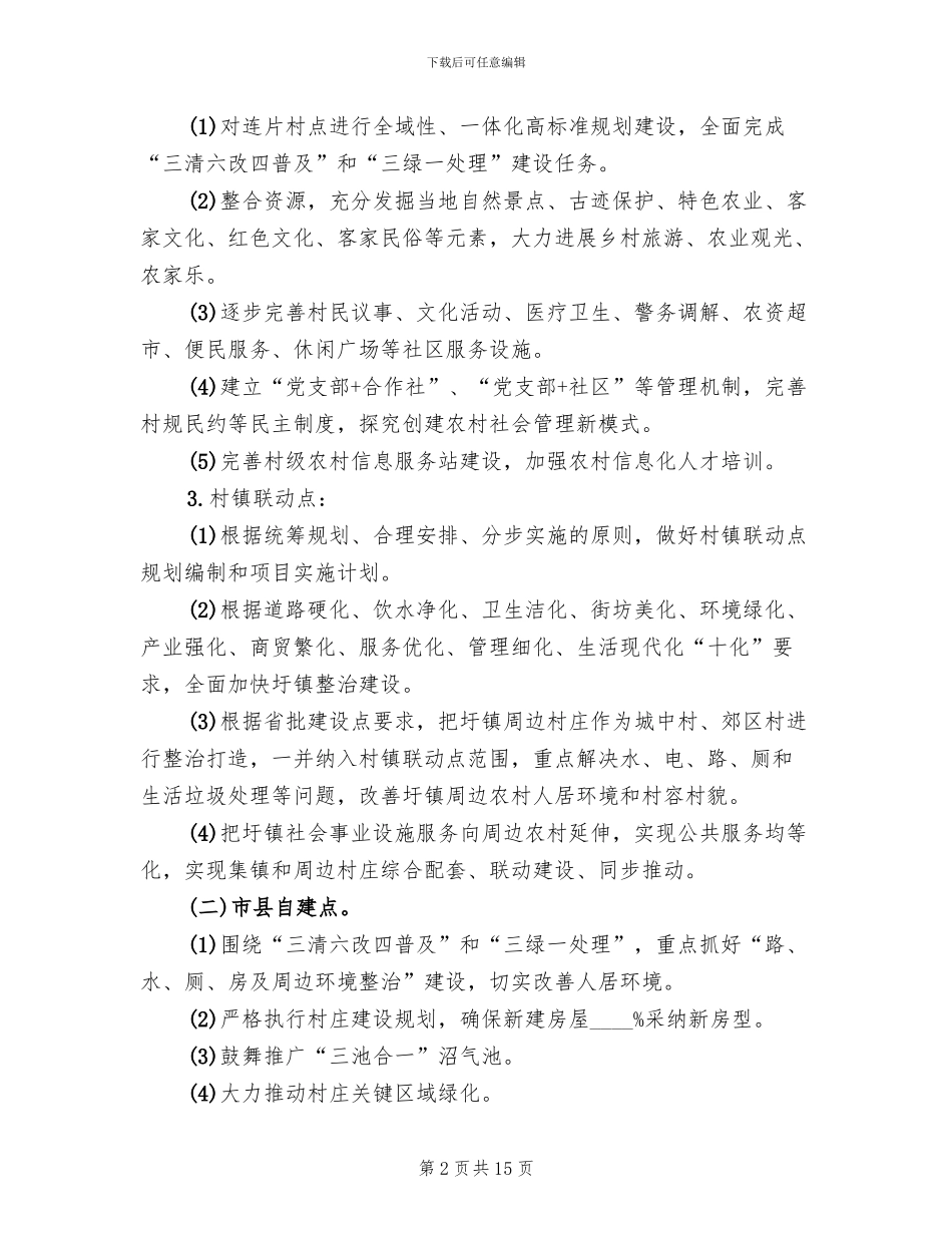 村庄整治建设工作方案范文_第2页