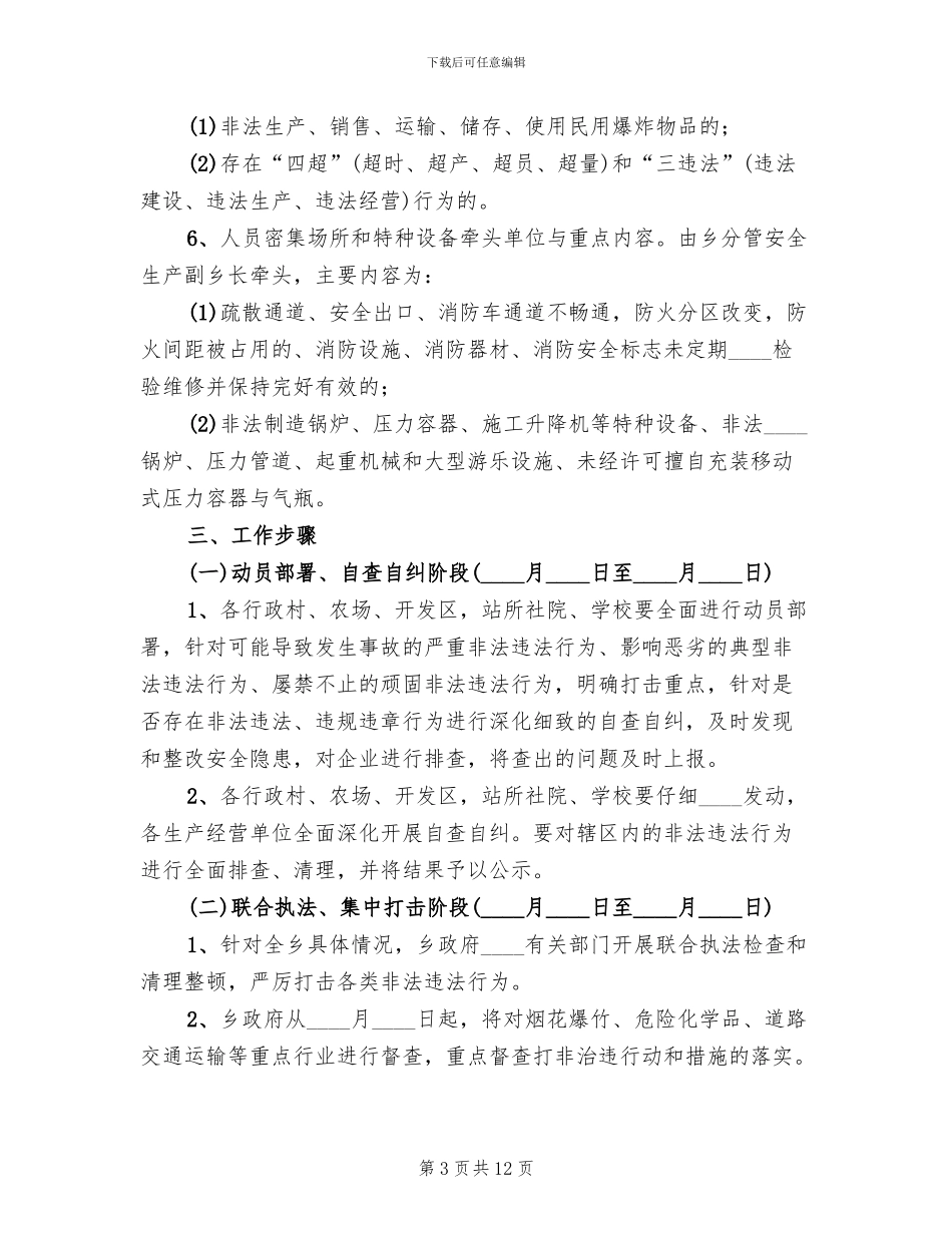 某市打非治违实施方案_第3页