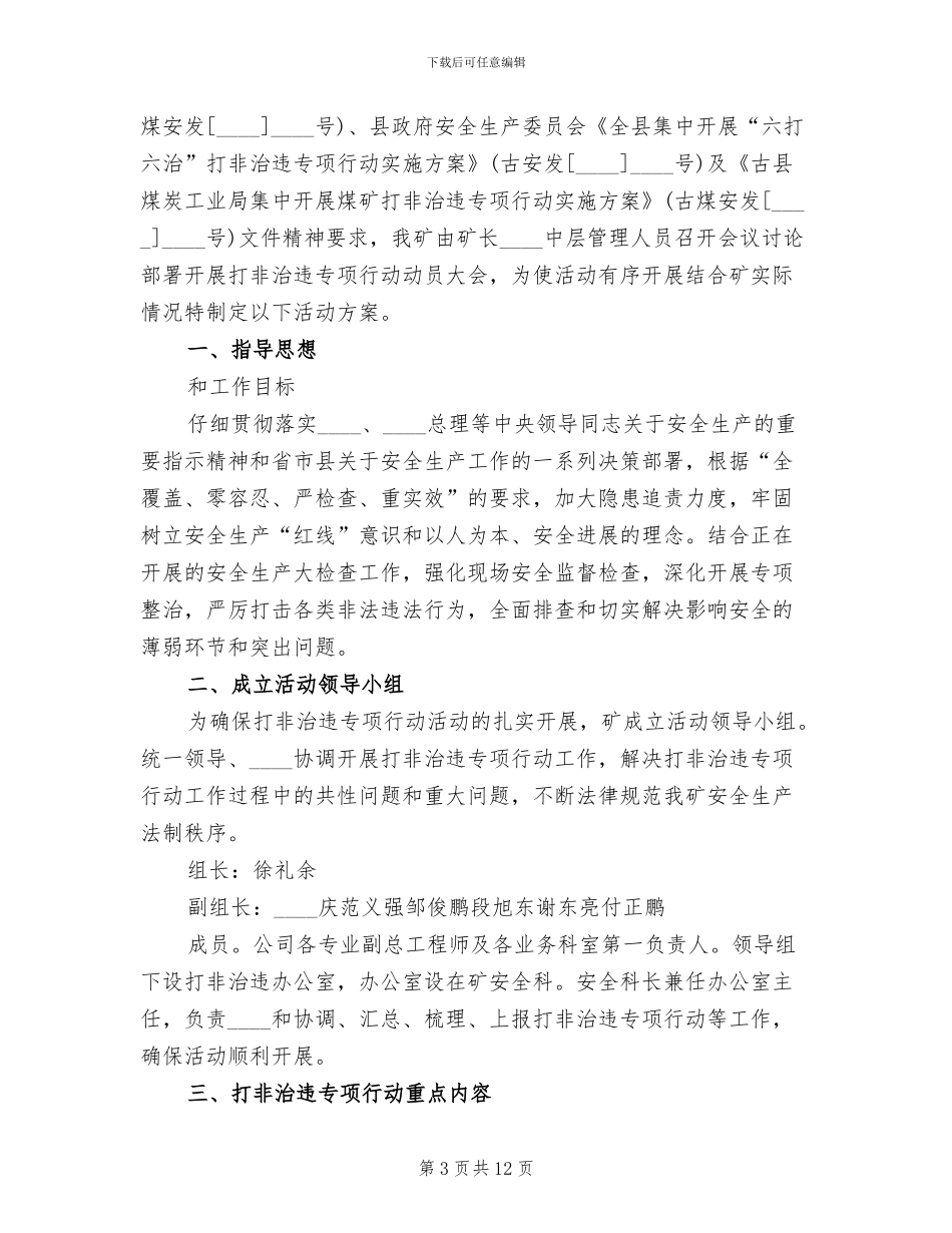 某市打非治违实施方案范文_第3页