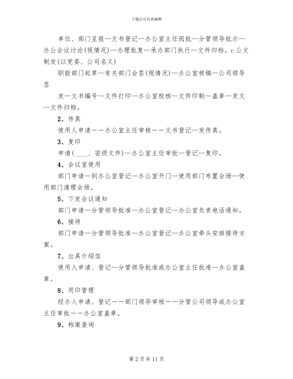 某某公司集团办公室职能管理方案范本(2篇)_第2页