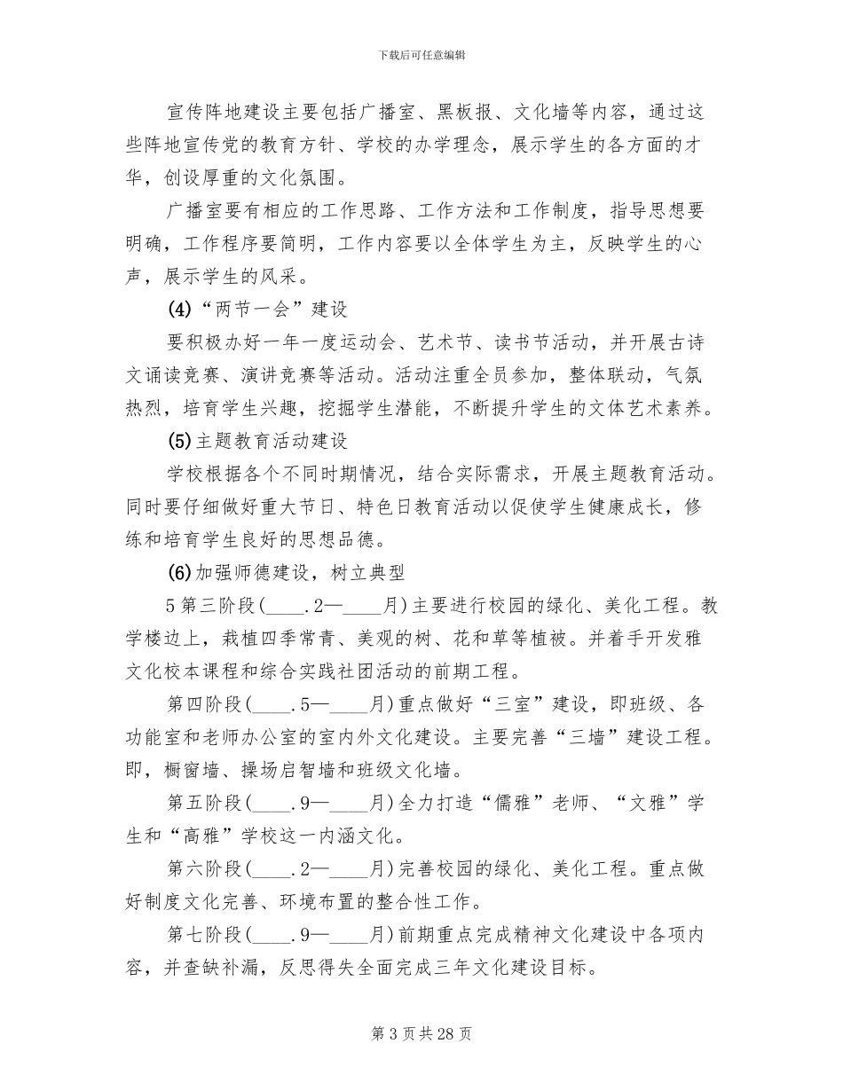 校园文化建设发展规划方案_第3页