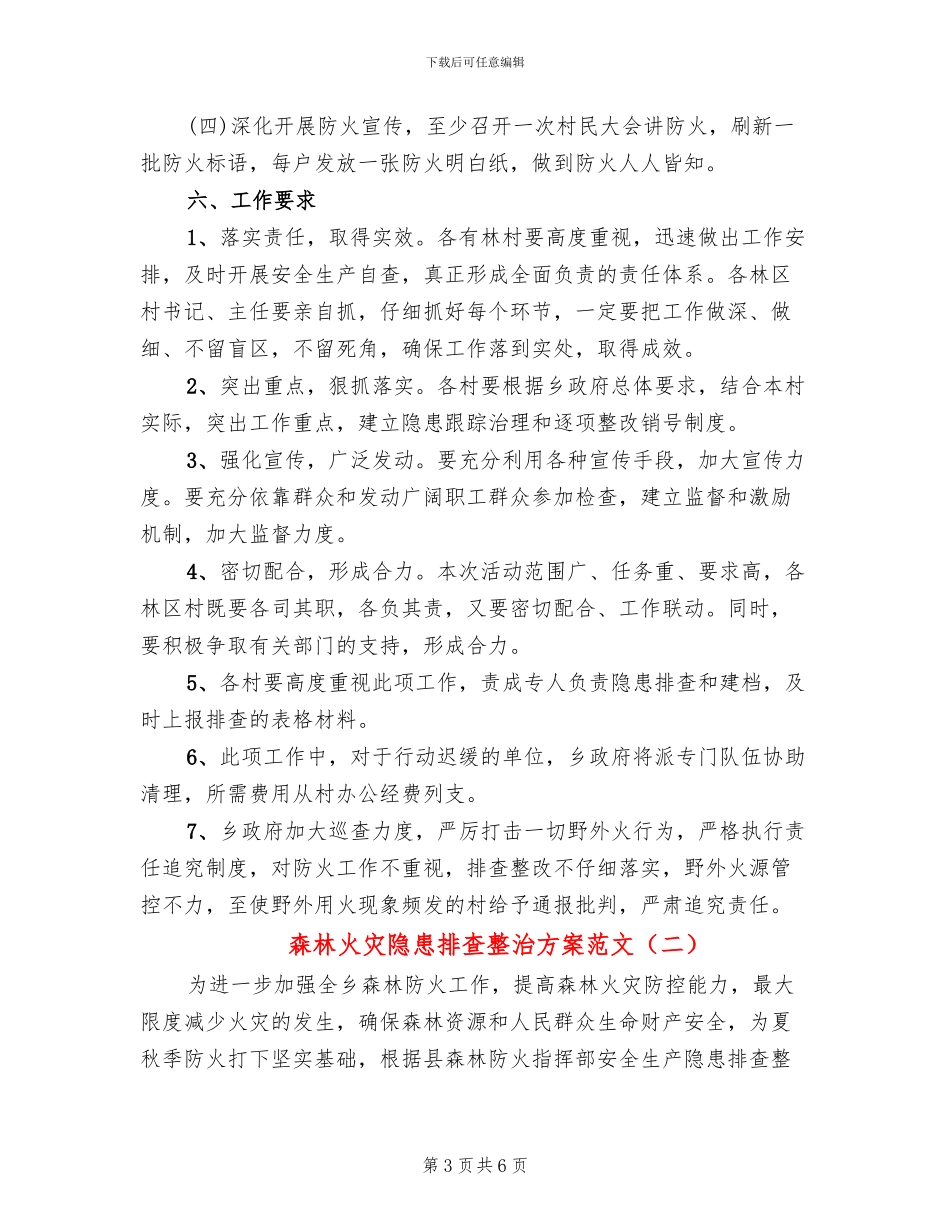 森林火灾隐患排查整治方案范文(2篇)_第3页