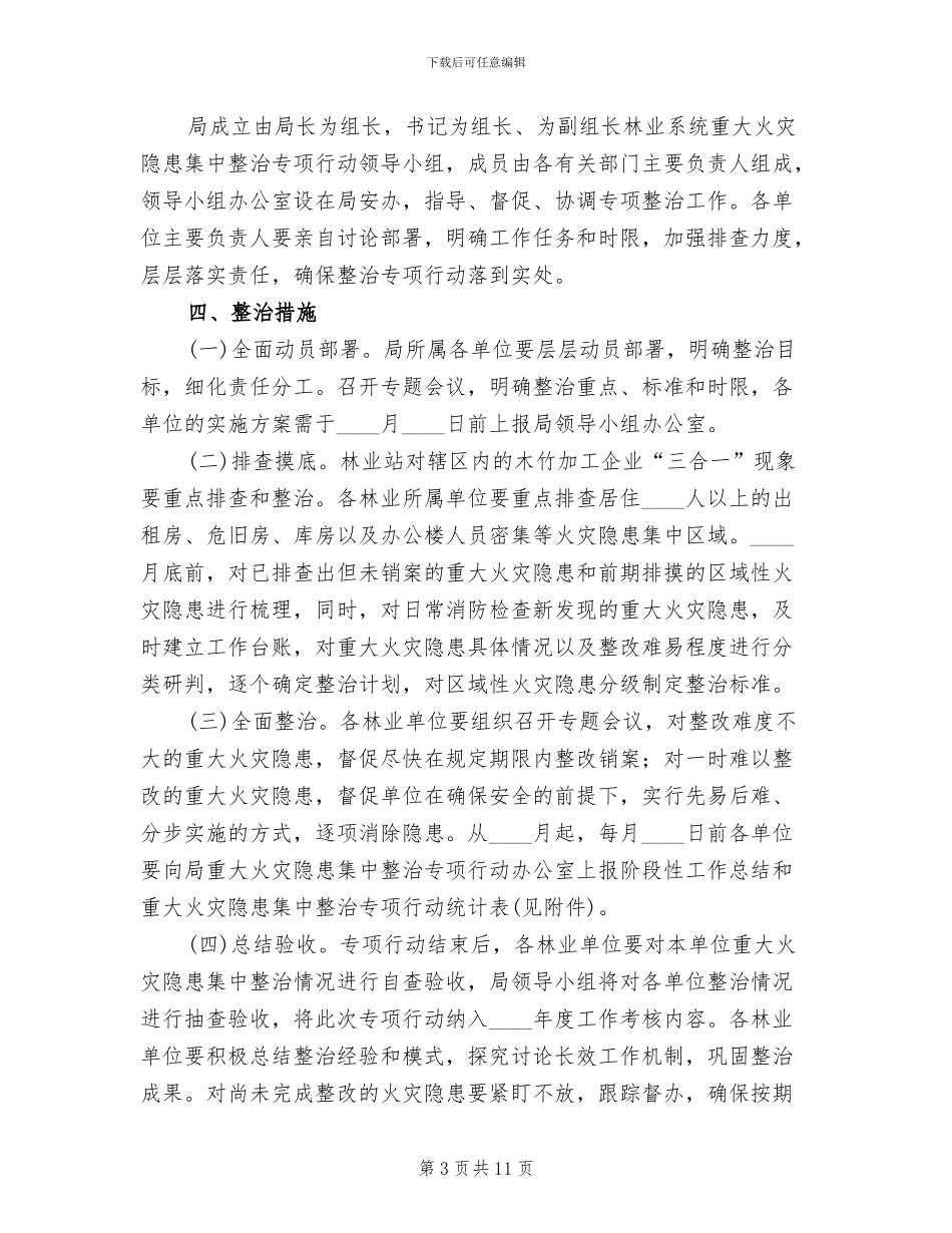 森林火灾隐患集中整治方案(5篇)_第3页