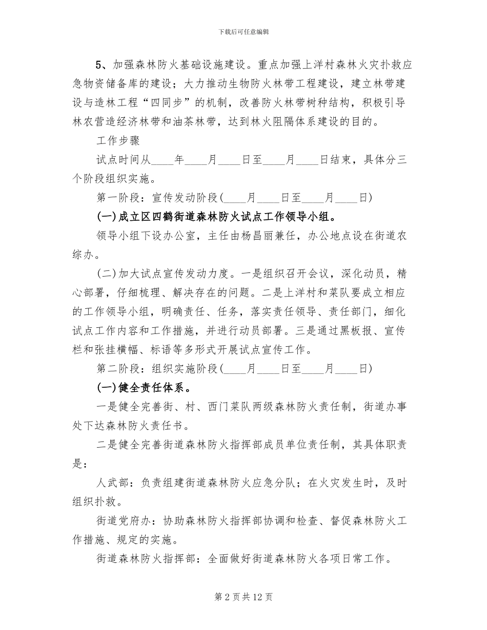 森林防火点应对方案范文_第2页