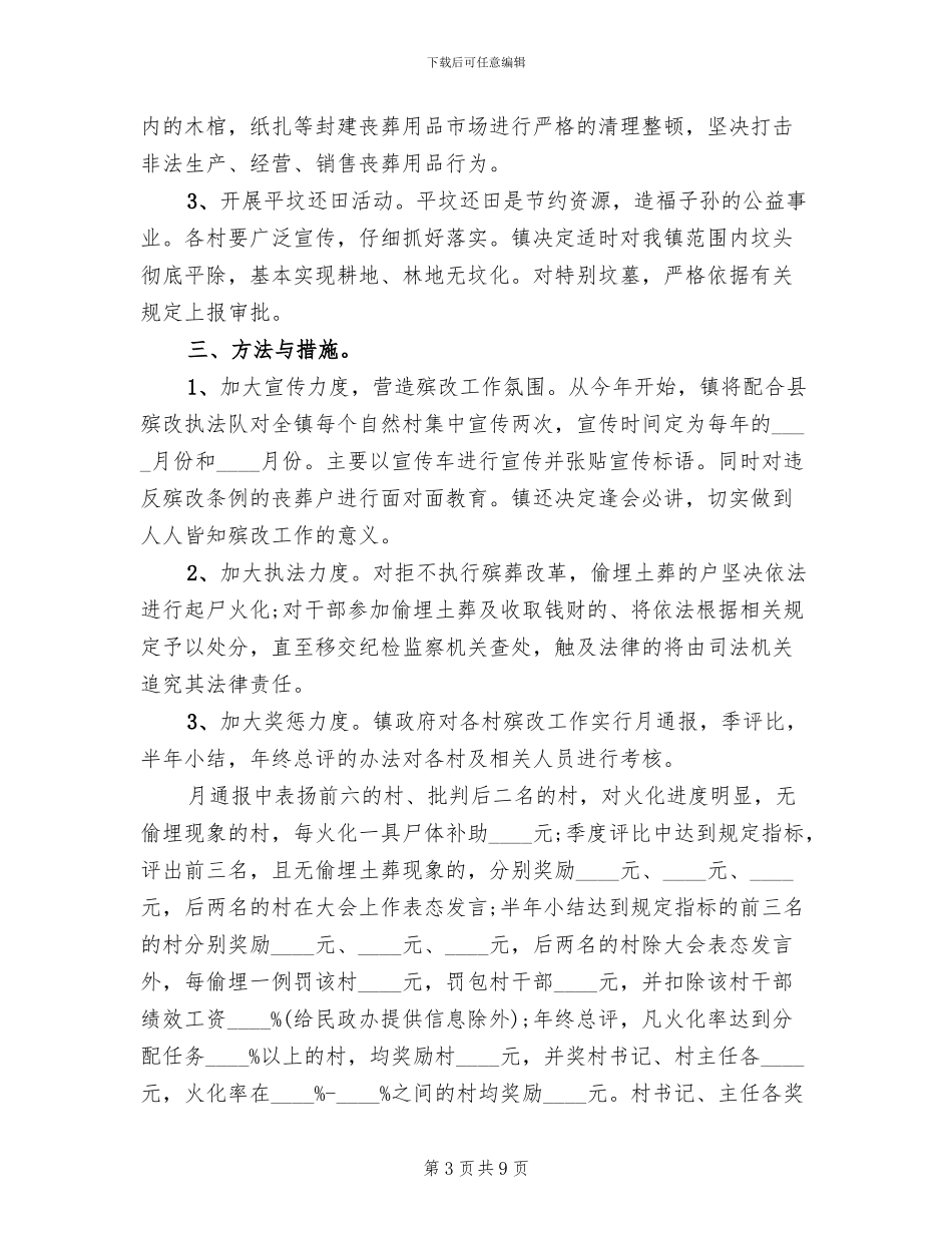 殡葬改革工作方案范文_第3页