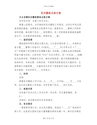 民兵整组点验方案