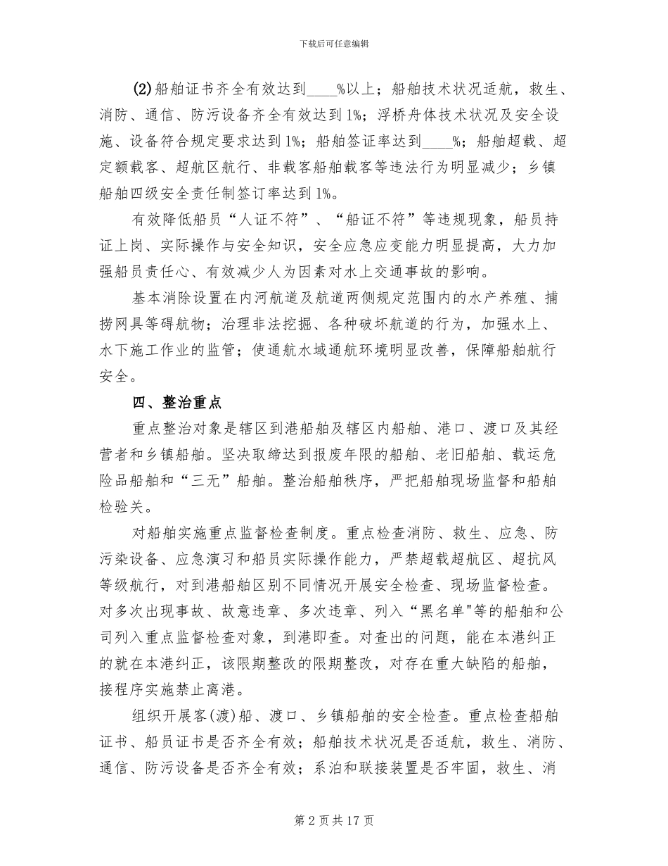 水上交通安全整治方案范文(4篇)_第2页