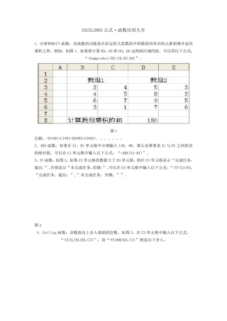 EXCEL公式应用集锦