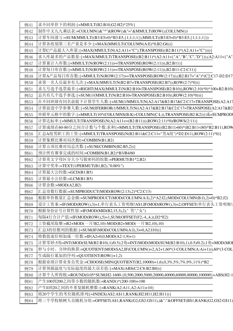 Excel函数公式500个实例_第2页