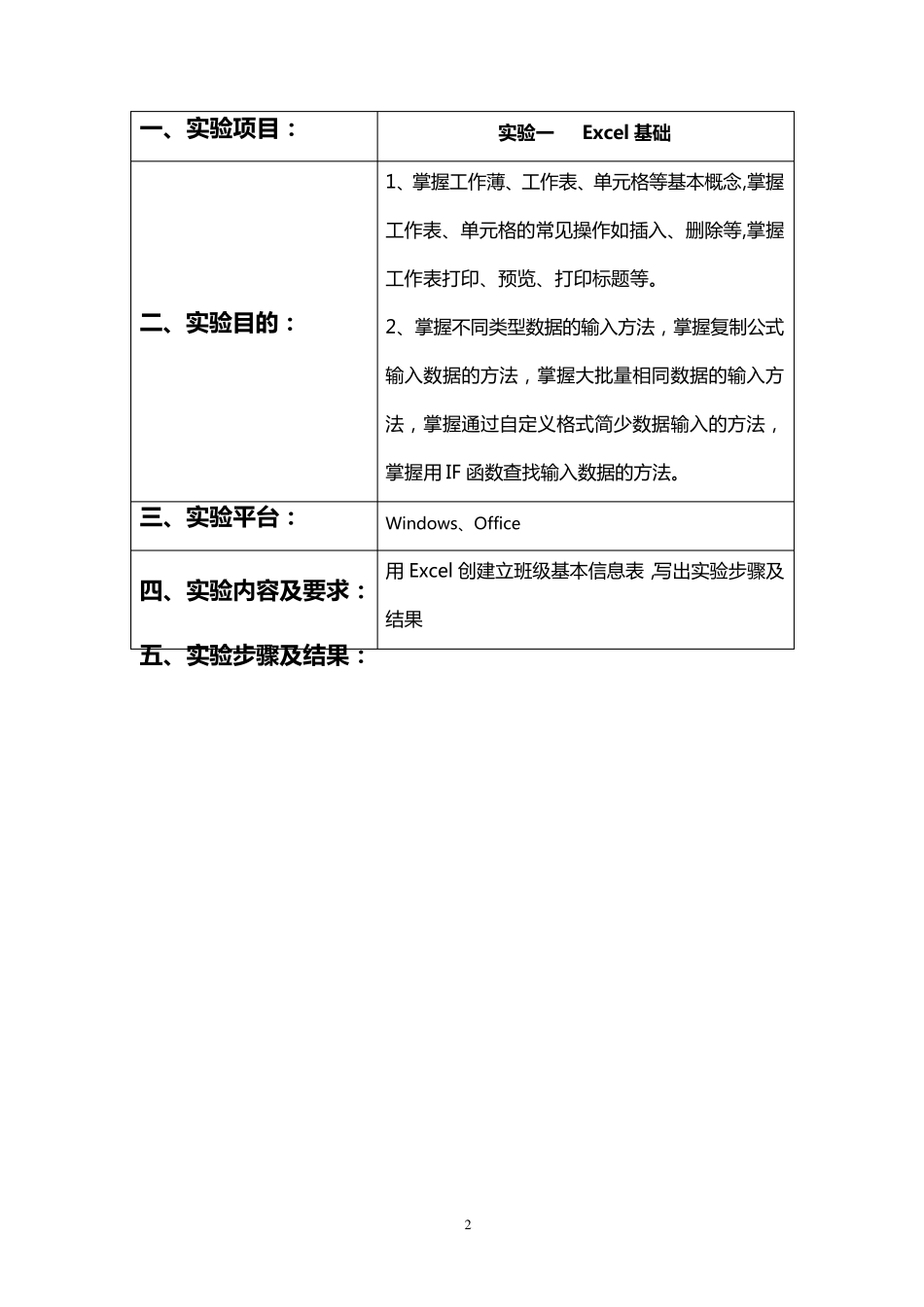 Excel在财务管理中的应用实验报告(城南)_第2页