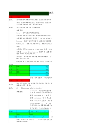 EXCEL常用函数使用实例