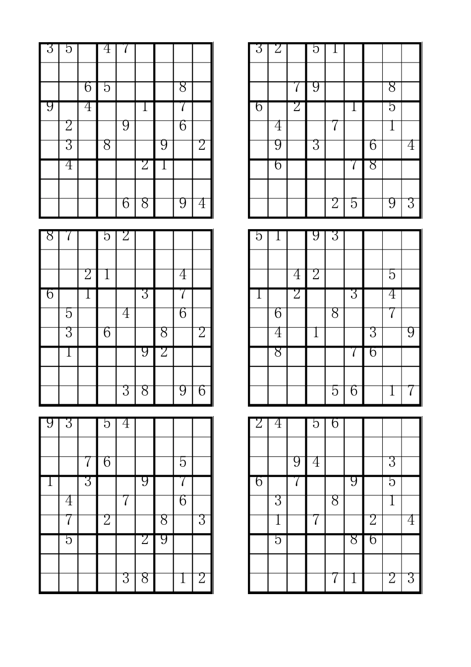 EXCEL格式数独题,共计500道_难度：一星五星各100道_第2页