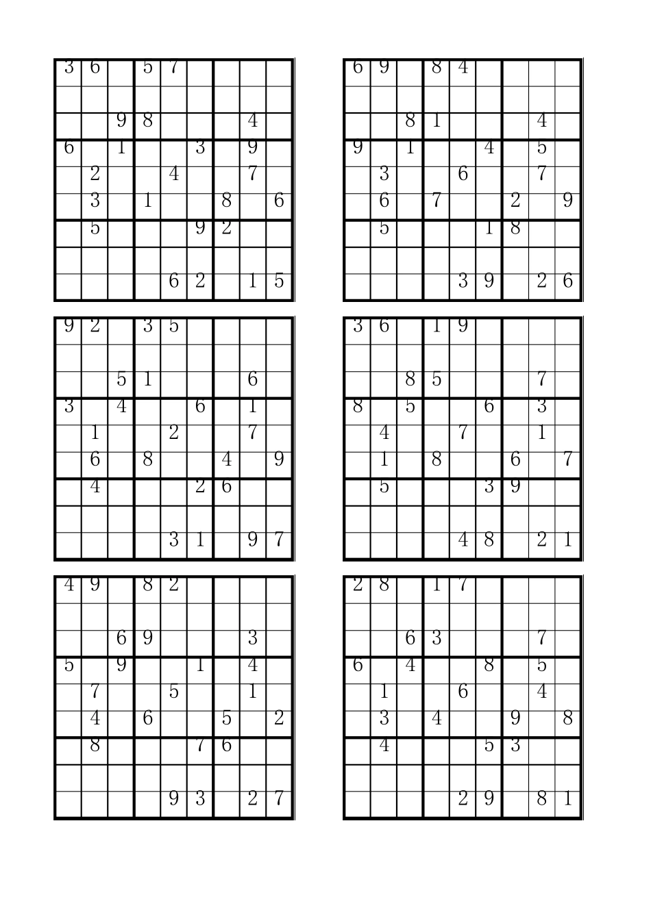 EXCEL格式数独题,共计500道_难度：一星五星各100道_第3页