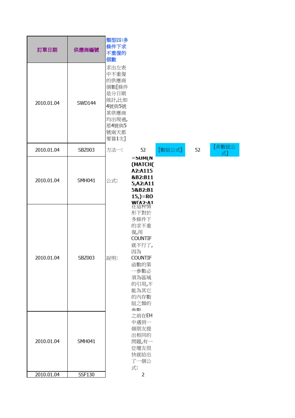 EXCEL统计不重复的个数_第1页