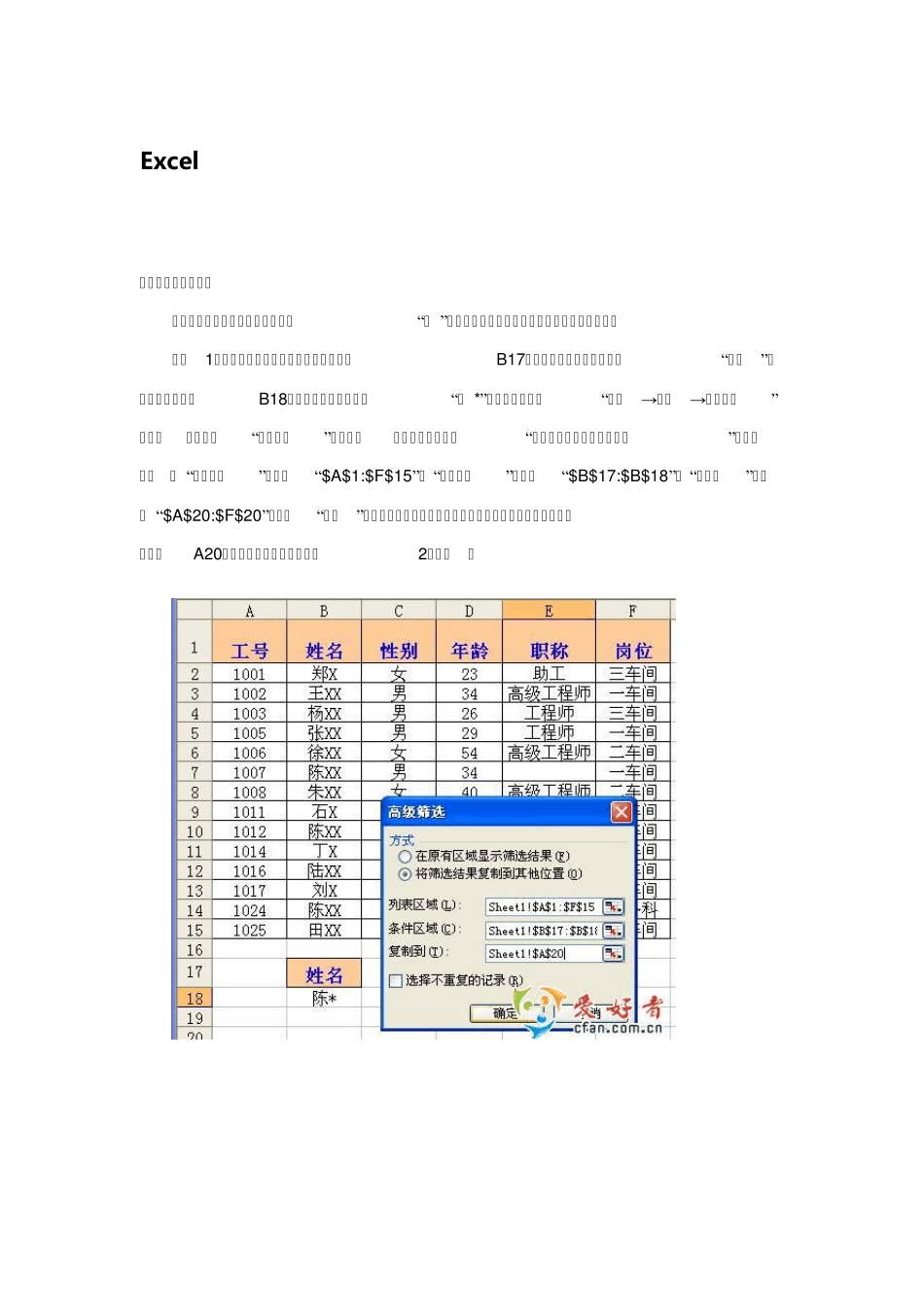 Excel表格高级筛选_第1页