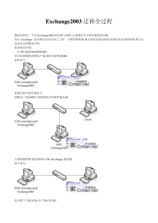 Exchange2003迁移全过程