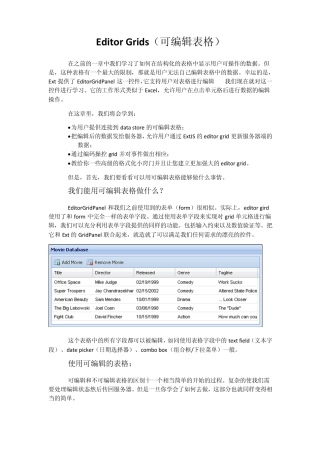 extjsEditorGrids可编辑的表格