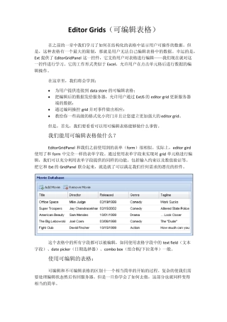 Extjs教程第六章EditorGrids(可编辑表格)