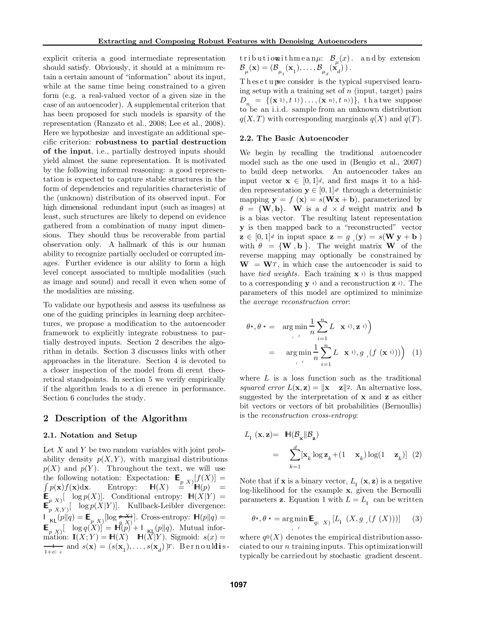 ExtractingandComposingRobustFeatureswithDenoisingAutoencoders_第2页