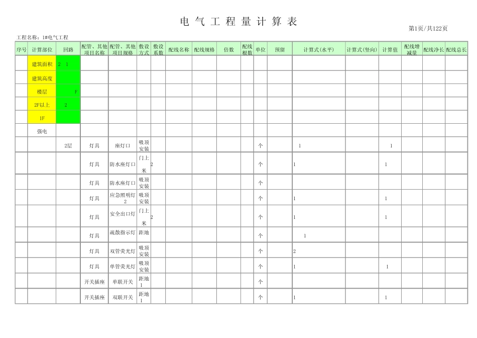 E算量1电气工程_第1页