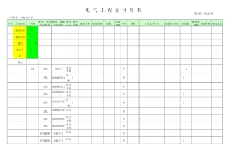 E算量1电气工程