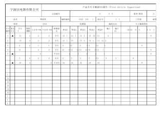 FAI全尺寸检验报告