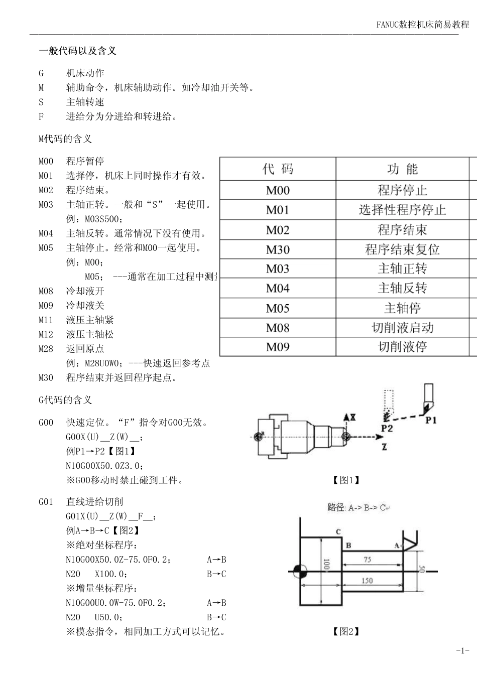 FANUC数控车床简单编程2010.10_第1页