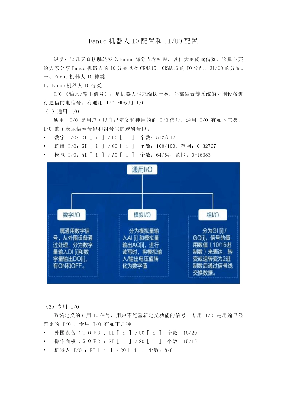 Fanuc机器人IO配置和UIUO配置_第1页