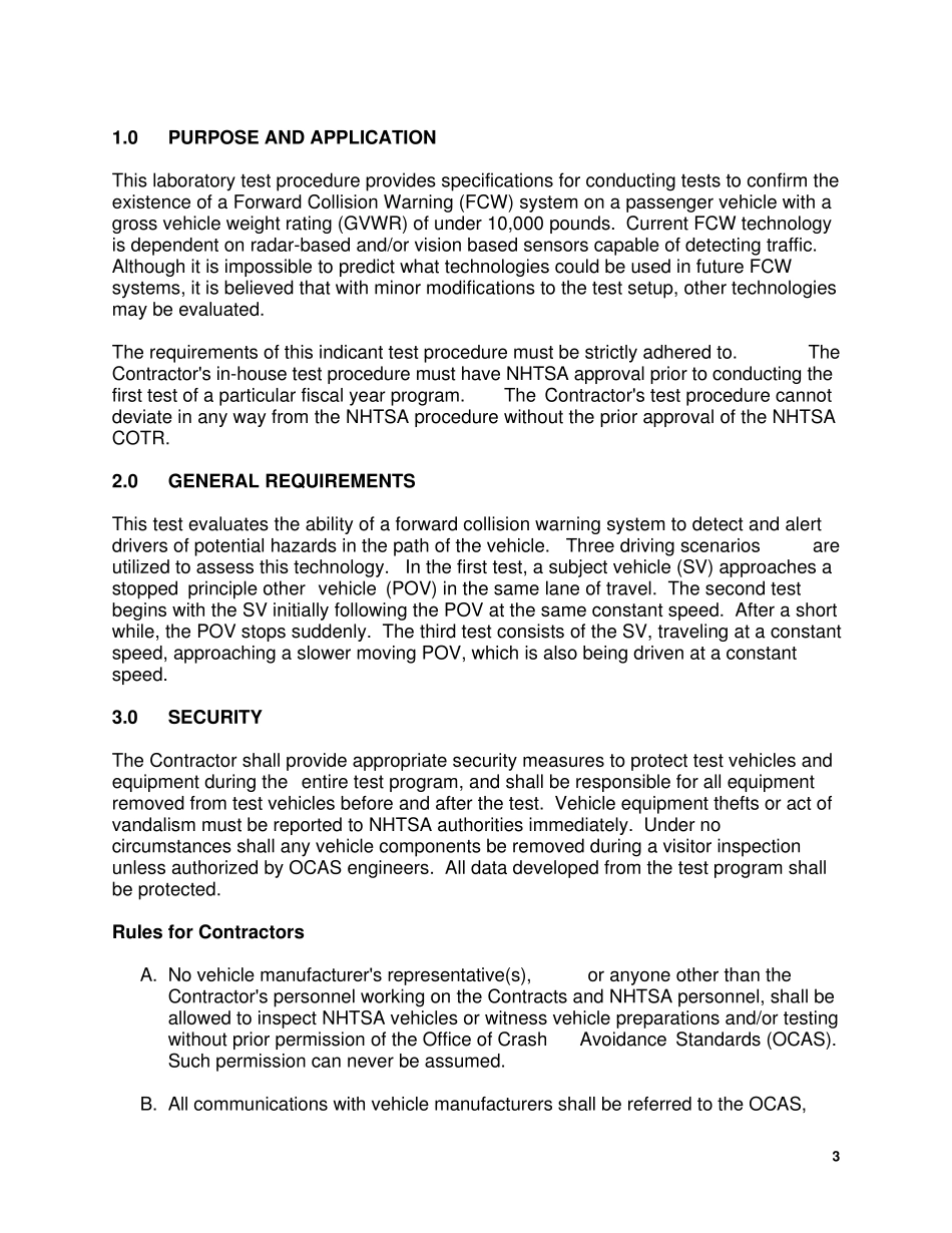 FCW系统有效性测试标准_FCW_NCAP_Test_Procedure_272013_第3页