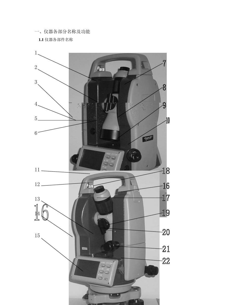 FDT2GC电子经纬仪使用说明_第3页