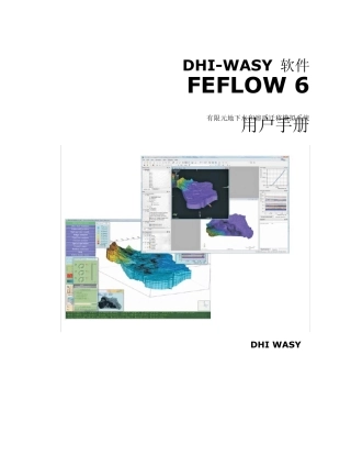 FEFLOW6.0中文用户手册