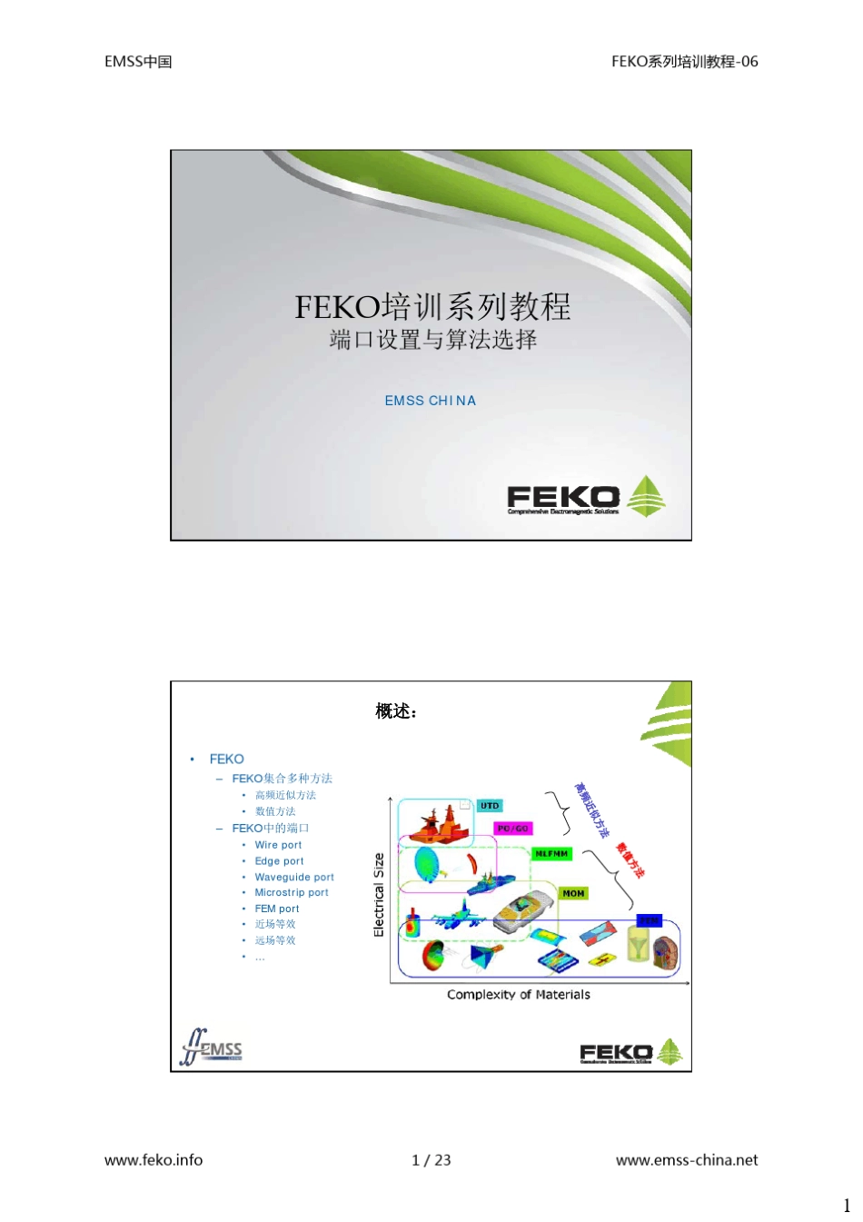 FEKO端口激励方式及算法选择_第1页