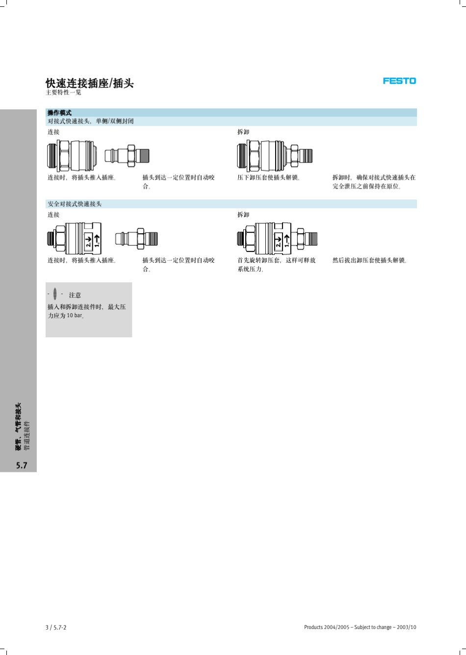 Festo快速连接插座插头_第2页