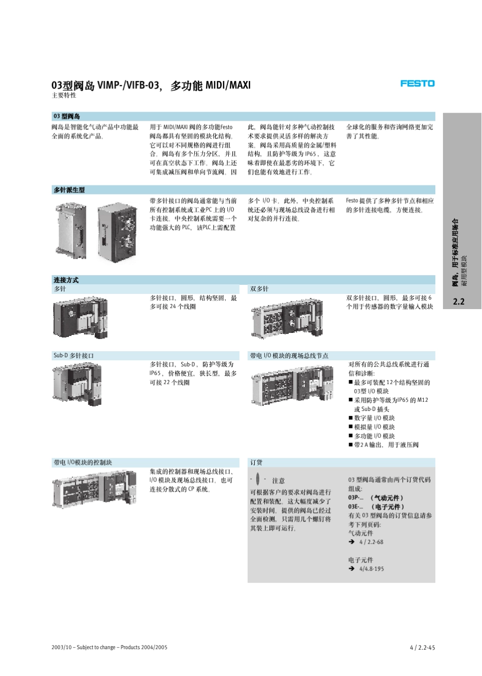 FESTO阀岛03型_第3页