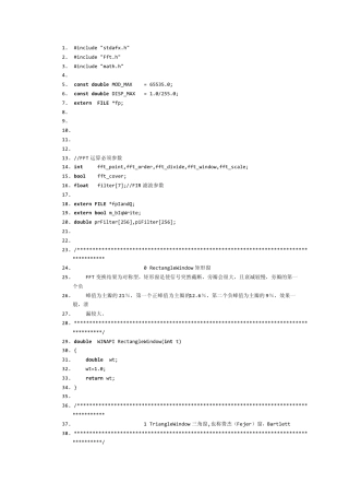 FFT插值算法程序