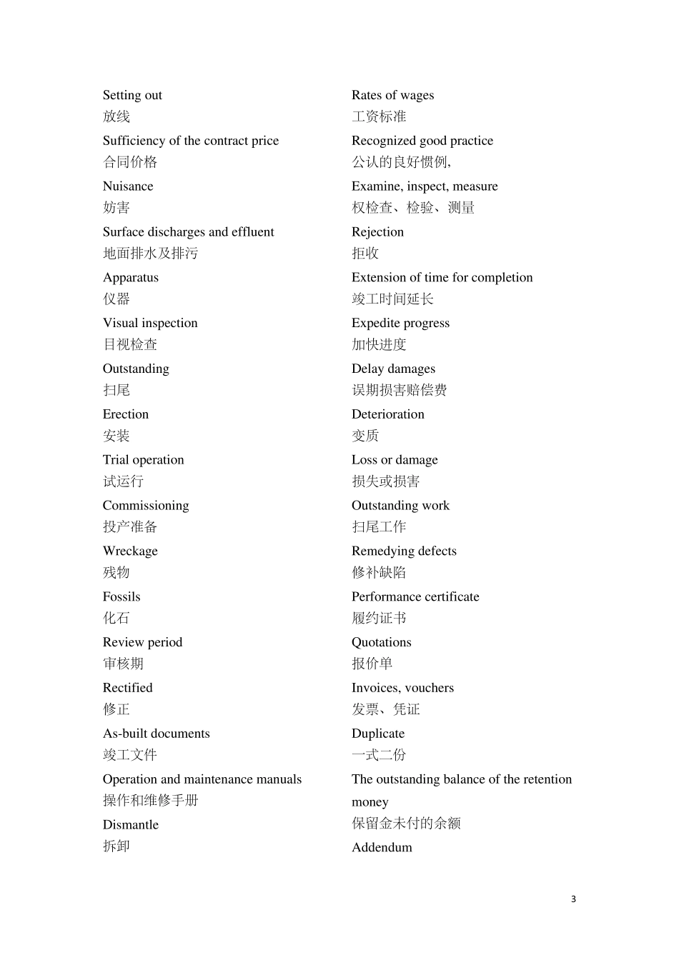 FIDIC专用术语中英文对照及关键时间点_第3页