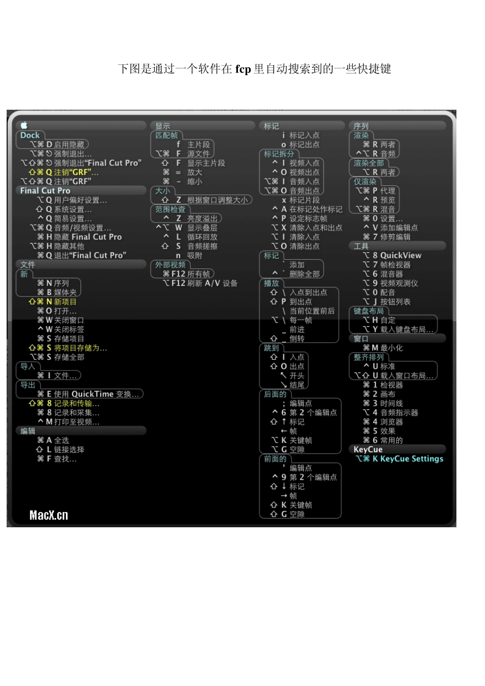 FinalCutPro的快捷键_第3页